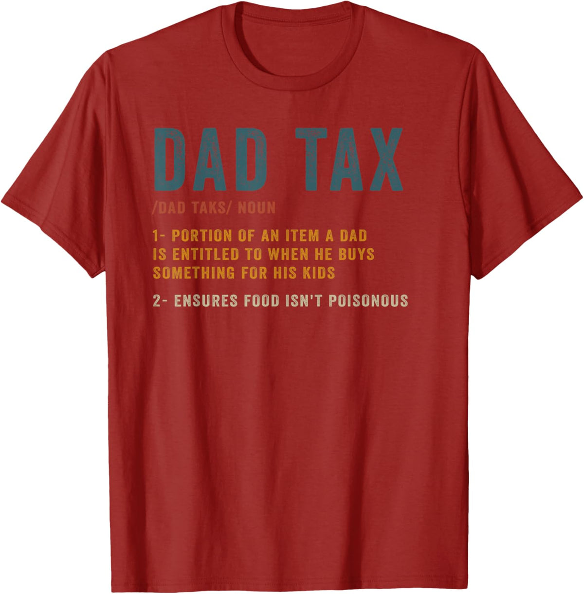 Vintage Dad Tax Definition Men Funny Father&#39;s Day