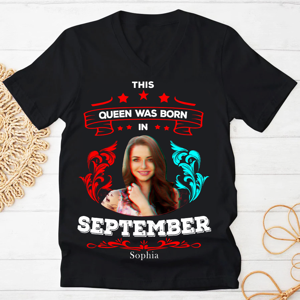 September Birthday Shirt, Custom Birthday Shirt, Queens are Born In September, September Birthday Shirts For Woman, September Birthday Gifts-YPT-TLT