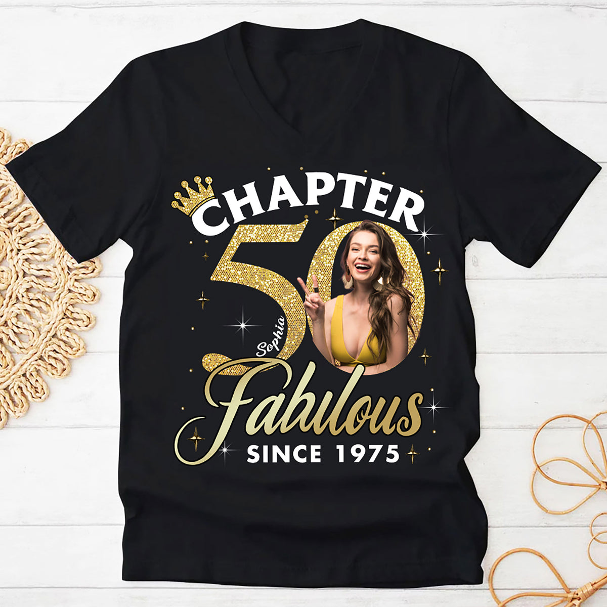 Chapter 50, 50th Birthday Unique T Shirt For Woman, Custom Birthday Shirt, Her Gifts For 50 Years Old , Turning 50 Birthday Cotton Shirt-YPT-HMT