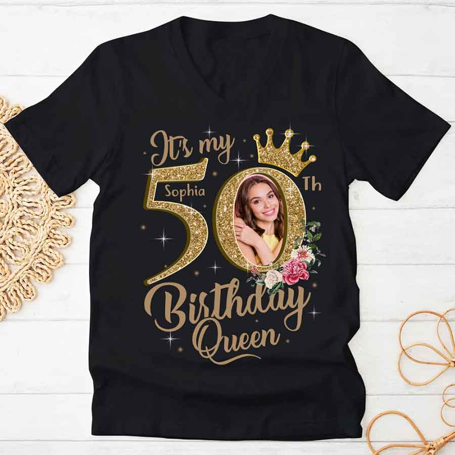 50th Birthday Shirts, Custom Birthday Shirts, Turning 50 Shirt, Gifts For Women Turning 50, 50 And Fabulous Shirt, 50th Birthday Shirts For Her-YPT-HCT