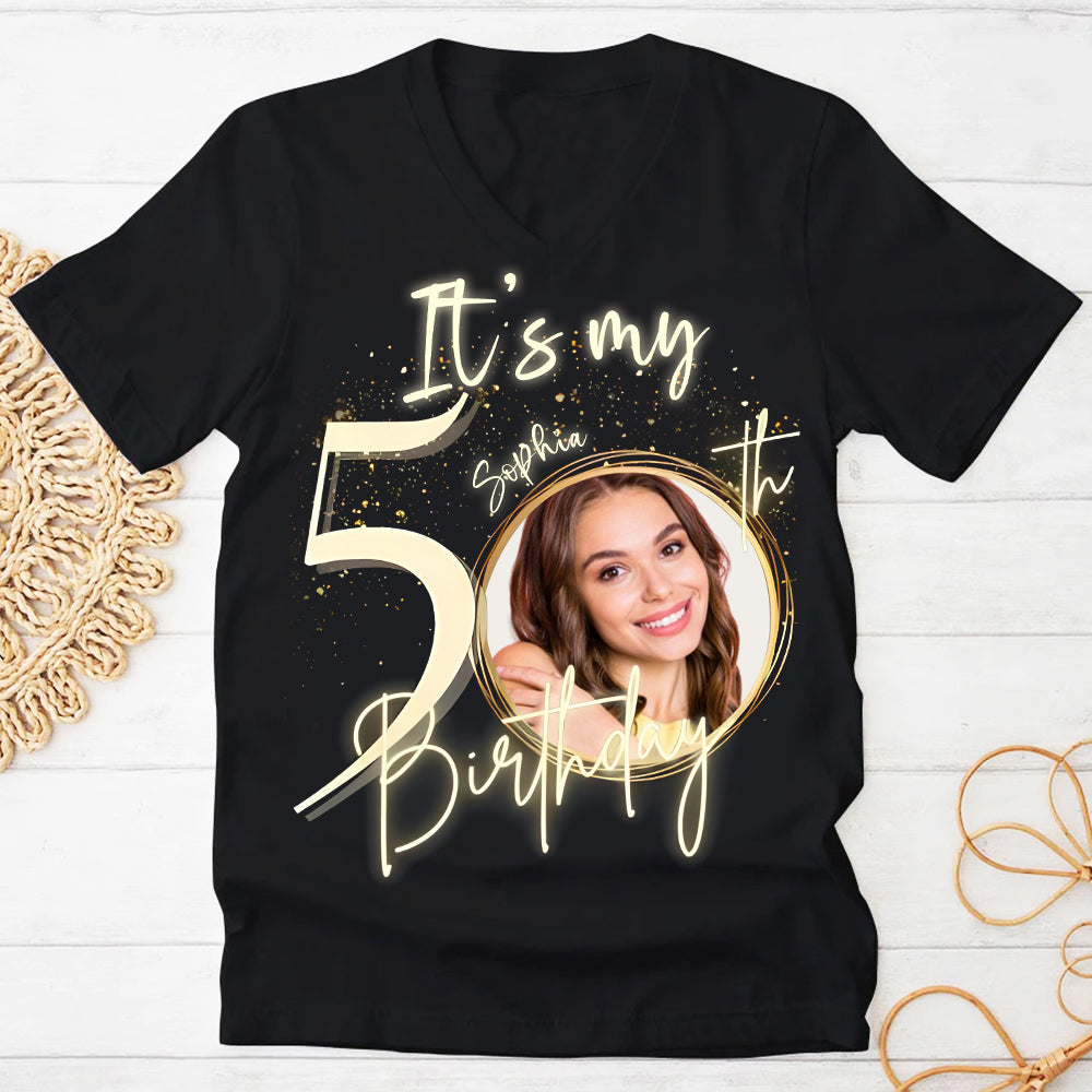 50th Birthday Shirts, Custom Birthday Shirts, Turning 50 Shirt, Gifts For Women Turning 50, 50 And Fabulous Shirt, 50th Birthday Shirts For Her-YPT-HMT