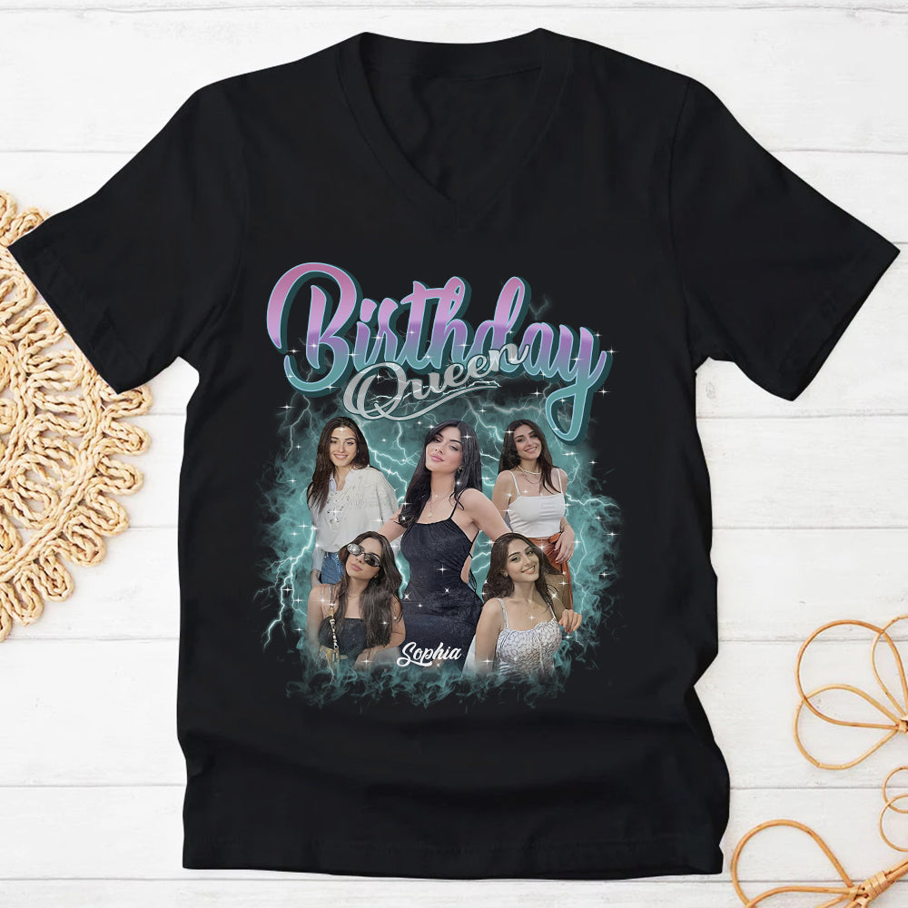 Birthday Shirts, Custom Photo Birthday Shirts, Birthday Shirts For Black Women, Its My Birthday Shirt, Birthday Queen Shirt-YPT-HCT