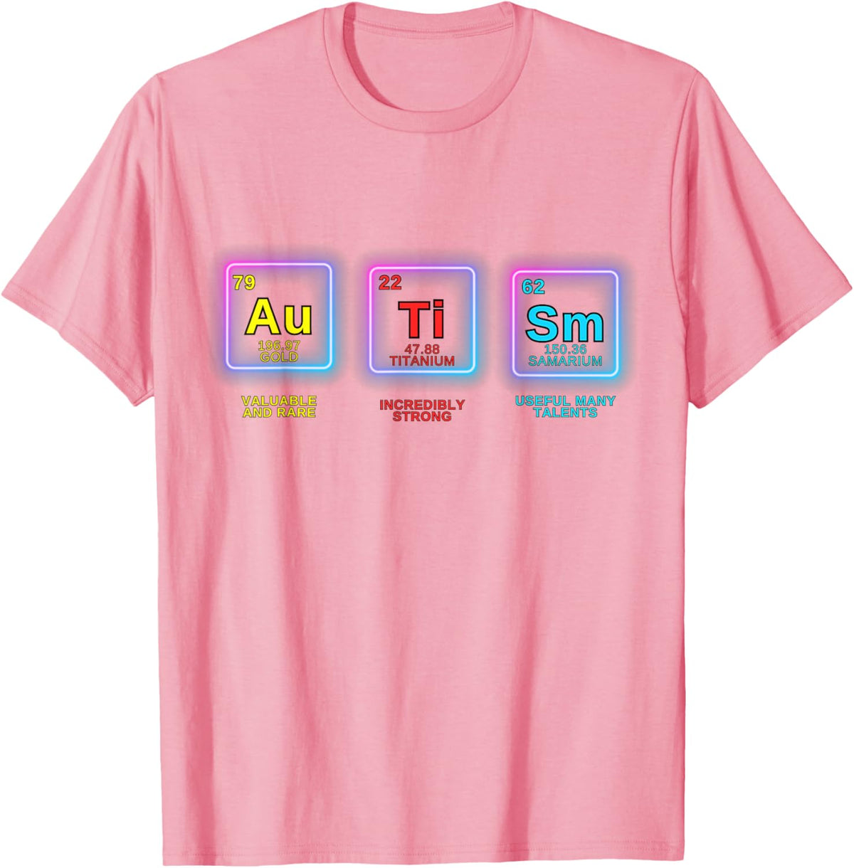 Autism Awareness Kids Women Men Elements Periodic Table ASD