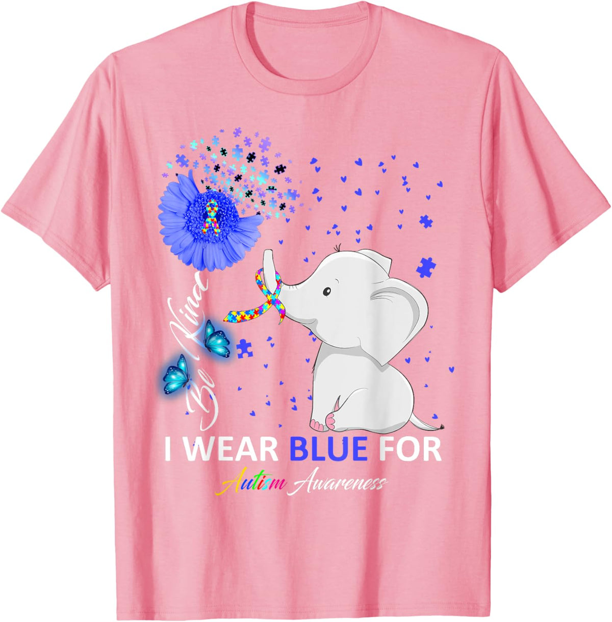 I Wear Blue Autism Awareness - Elephant Autism Awareness