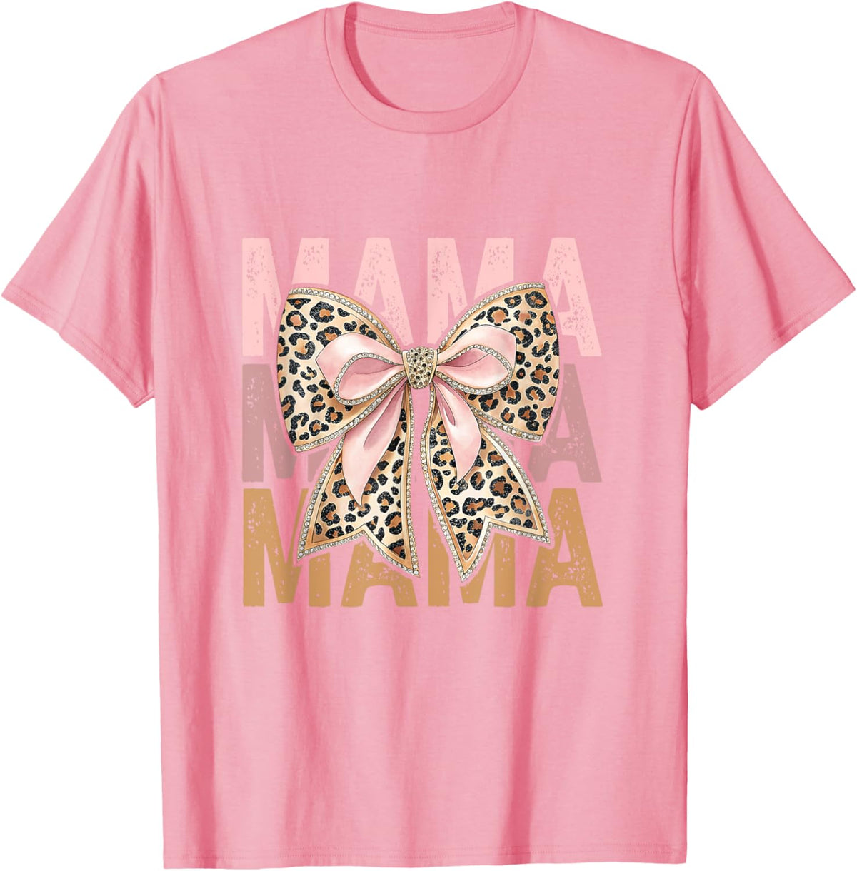 Retro Leopard Mama,Cute Mom Retro Coquette Bow Mother&#39;s Day
