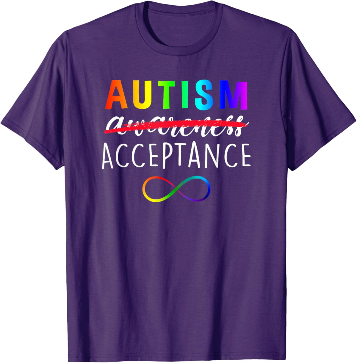 Autism - Red Instead - Acceptance Not Awareness