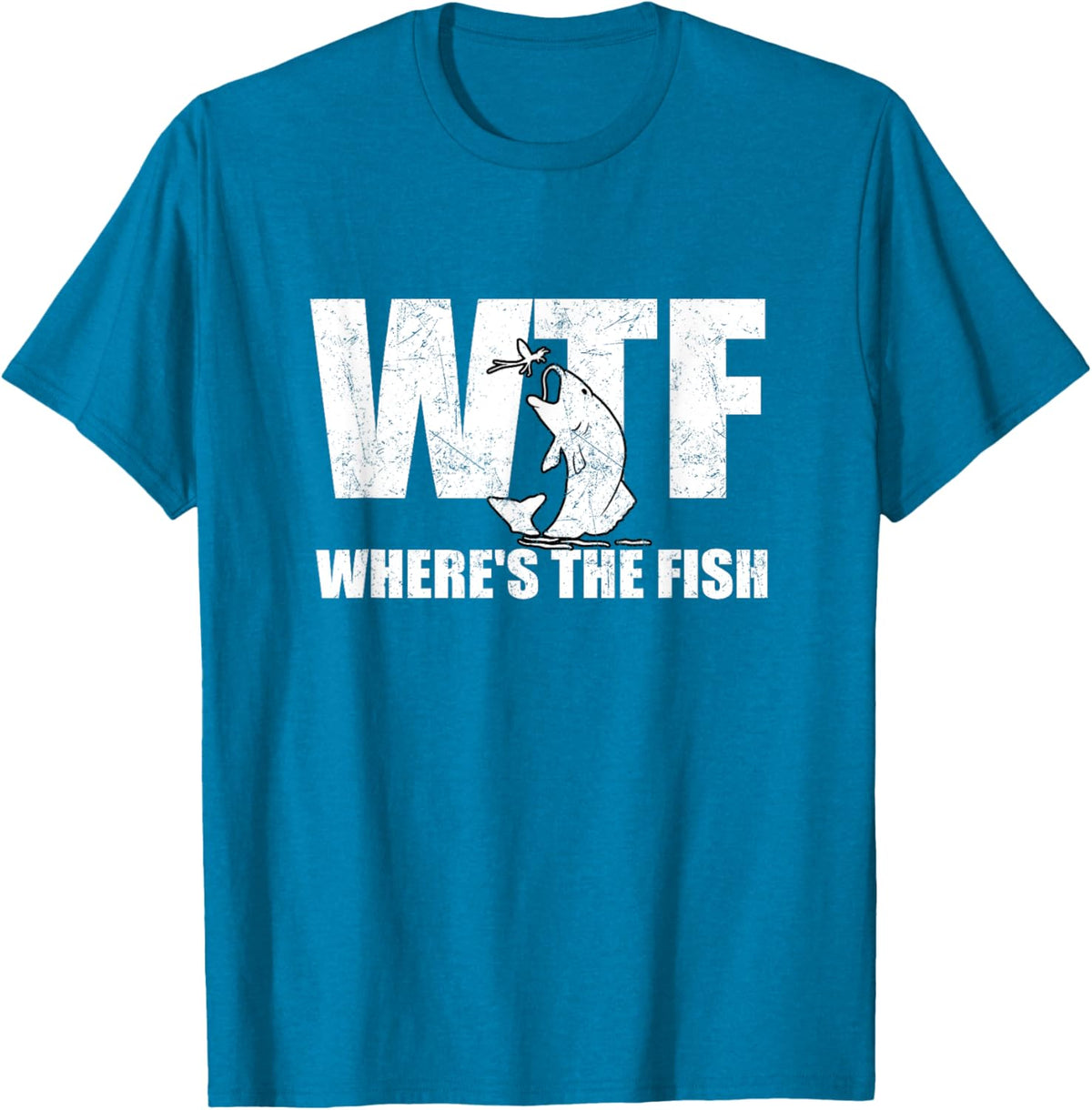 WTF Where&#39;s The Fish Men&#39;s Funny Fishing Gifts Fathers Day
