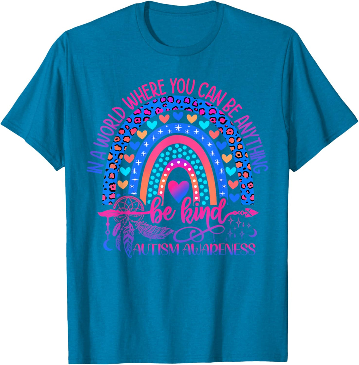 Autism Awareness Be Kind Leopard Rainbow Choose Kindness