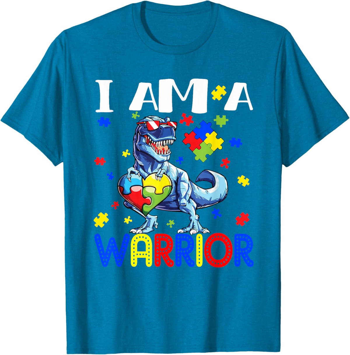 I Am A Warrior Autism Boys Family Dinosaur Autism Awareness