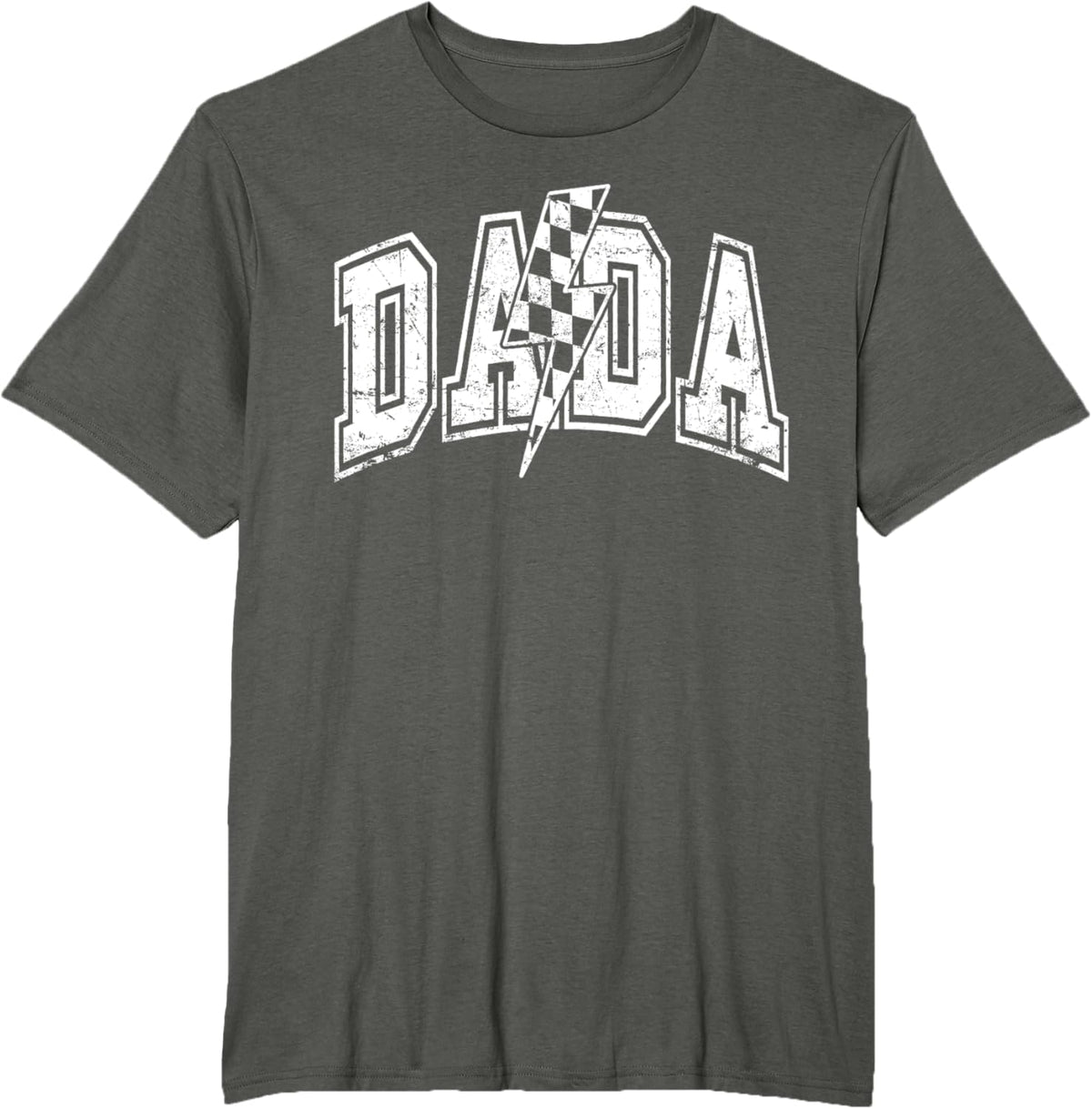 Dada Lightning Bolt Checkered Varsity Dad Men Father&#39;s Day