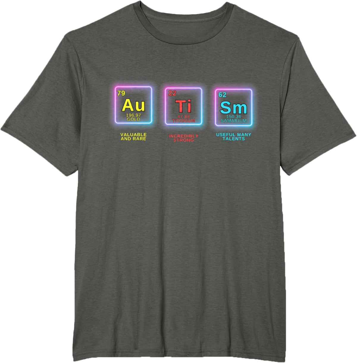 Autism Awareness Kids Women Men Elements Periodic Table ASD