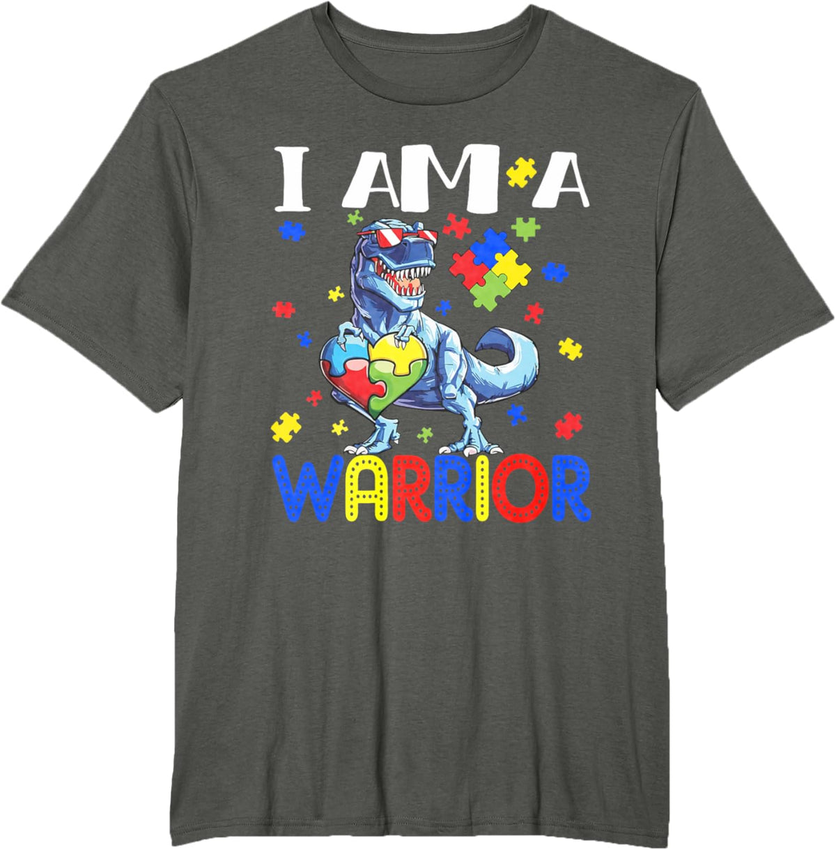 I Am A Warrior Autism Boys Family Dinosaur Autism Awareness