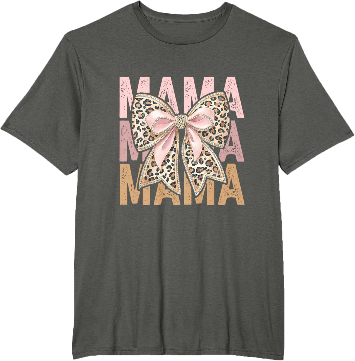 Retro Leopard Mama,Cute Mom Retro Coquette Bow Mother&#39;s Day