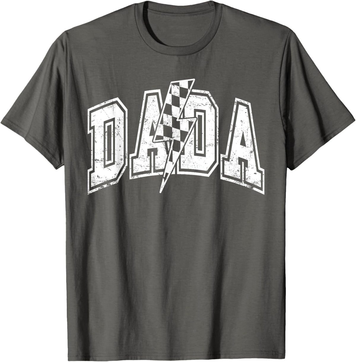 Dada Lightning Bolt Checkered Varsity Dad Men Father&#39;s Day