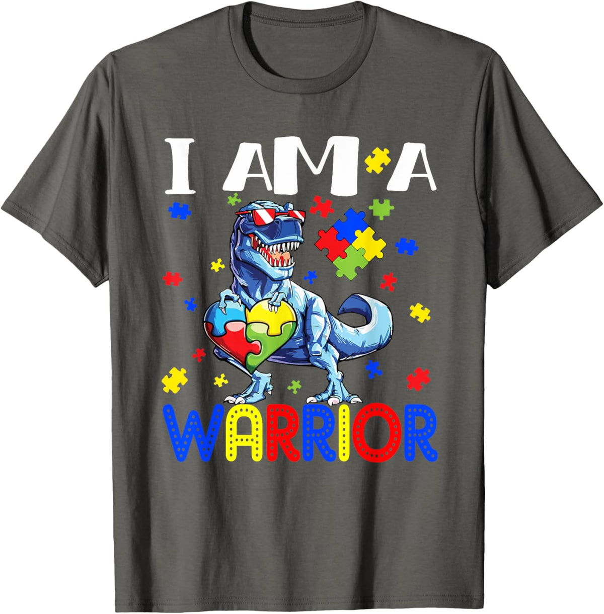 I Am A Warrior Autism Boys Family Dinosaur Autism Awareness
