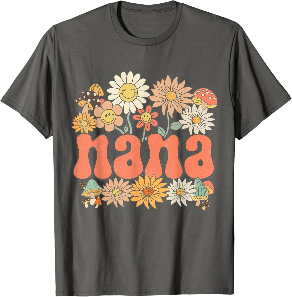 Groovy Nana Floral Hippie Retro Daisy Flower Mother&#39;s Day