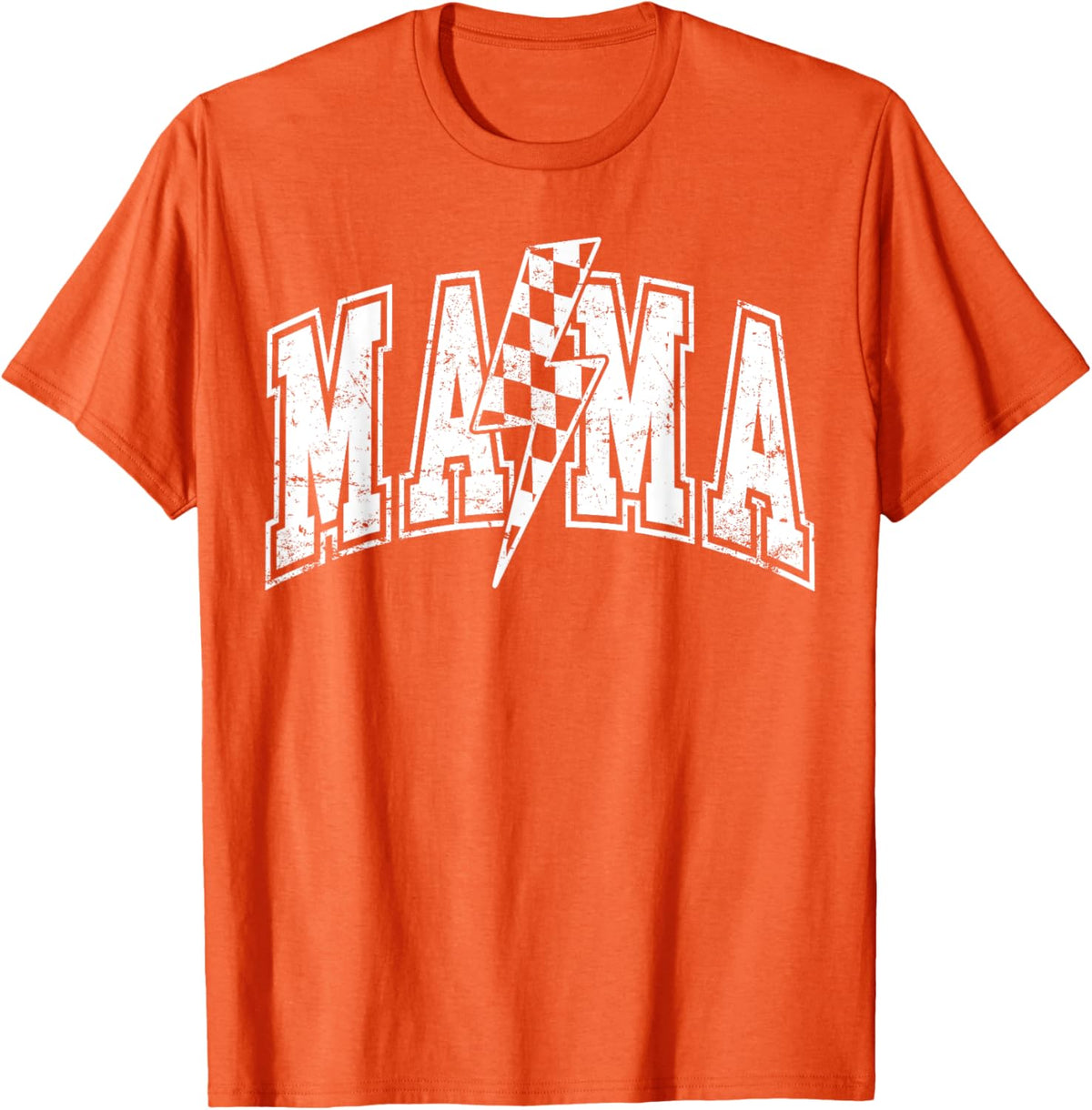 Mama Lightning Bolt Checkered Varsity Mom Women Mother&#39;s Day Mother Shirt