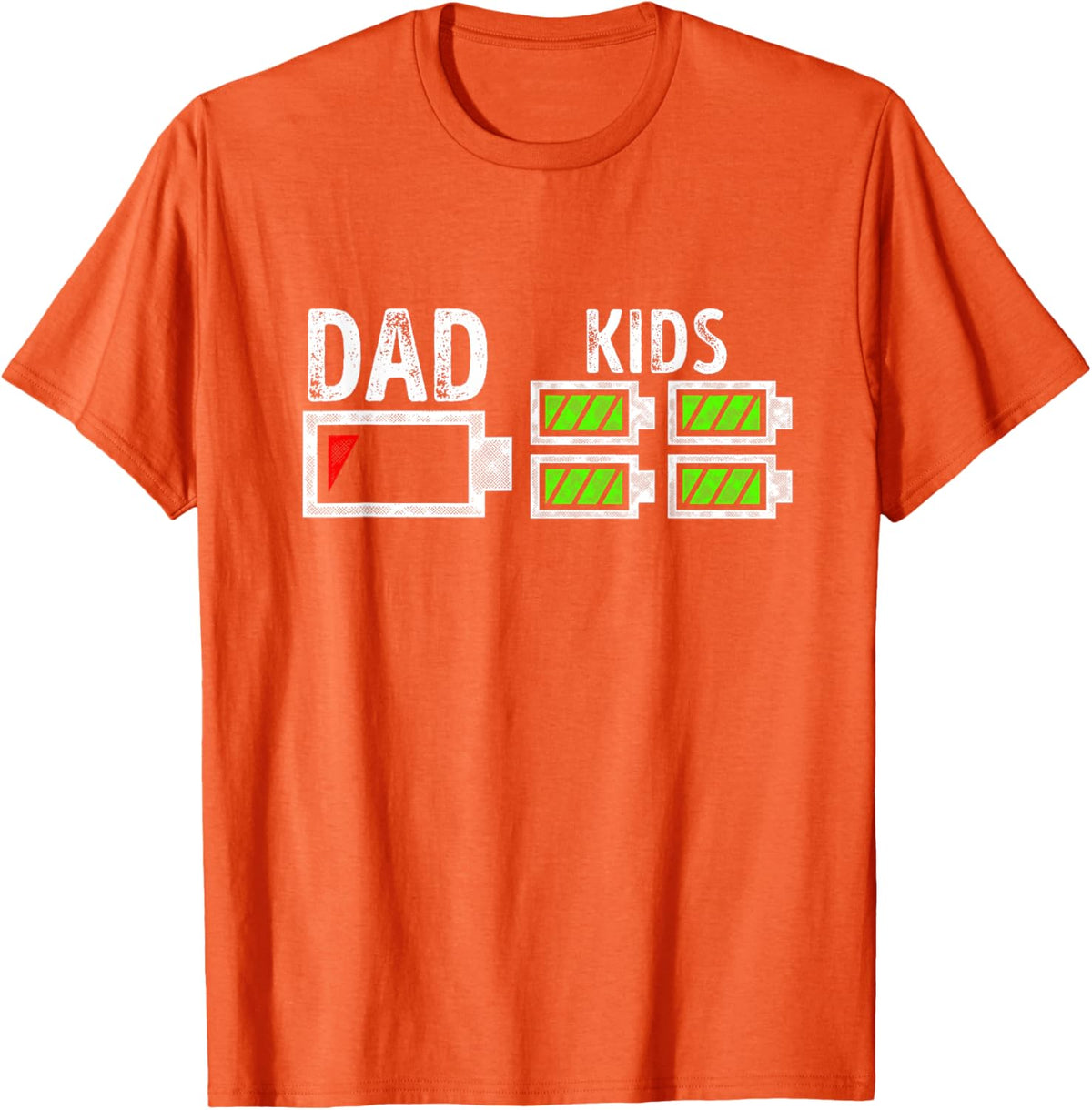 Dad of Four Low Battery Funny Father of 4 Kids Dad