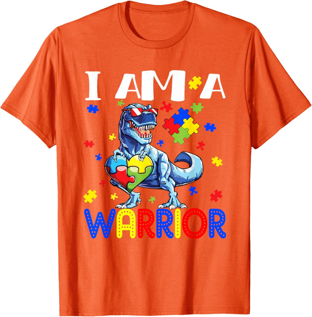 I Am A Warrior Autism Boys Family Dinosaur Autism Awareness