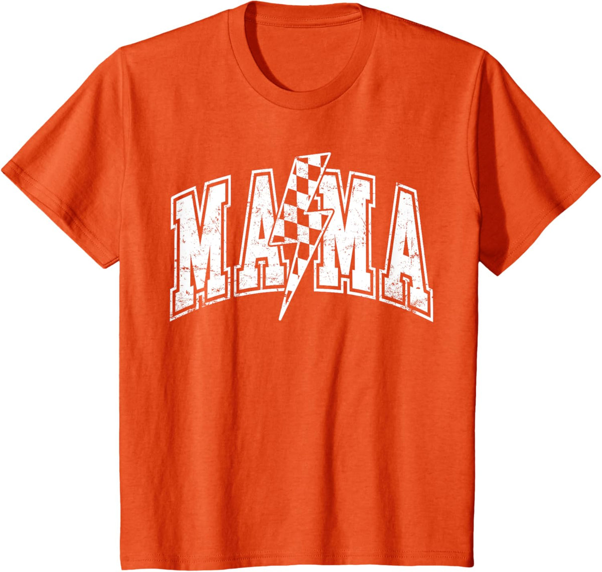 Mama Lightning Bolt Checkered Varsity Mom Women Mother&#39;s Day Mother Shirt