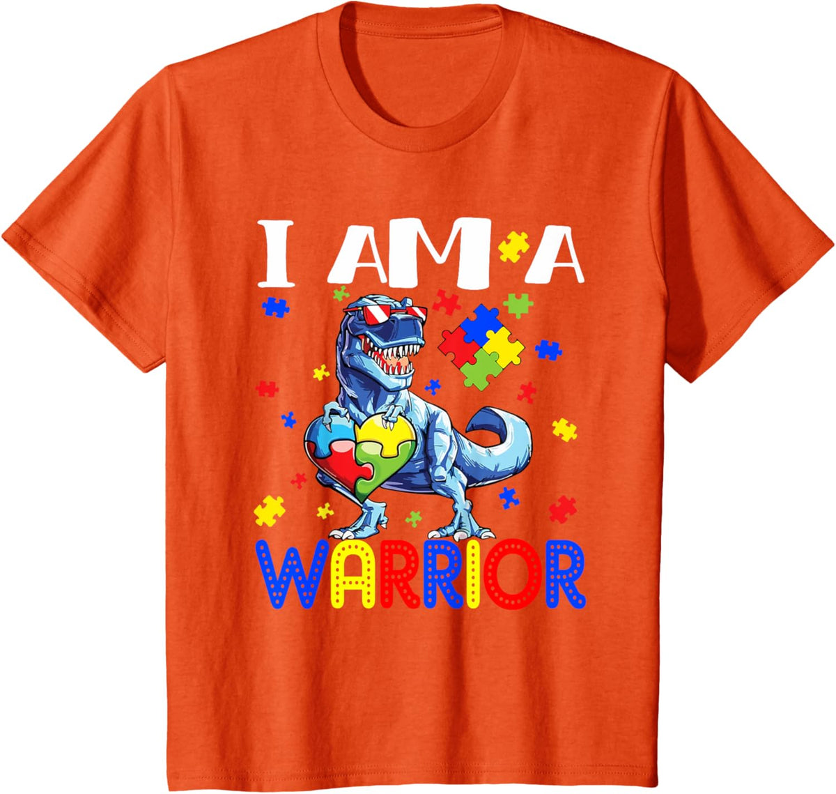 I Am A Warrior Autism Boys Family Dinosaur Autism Awareness