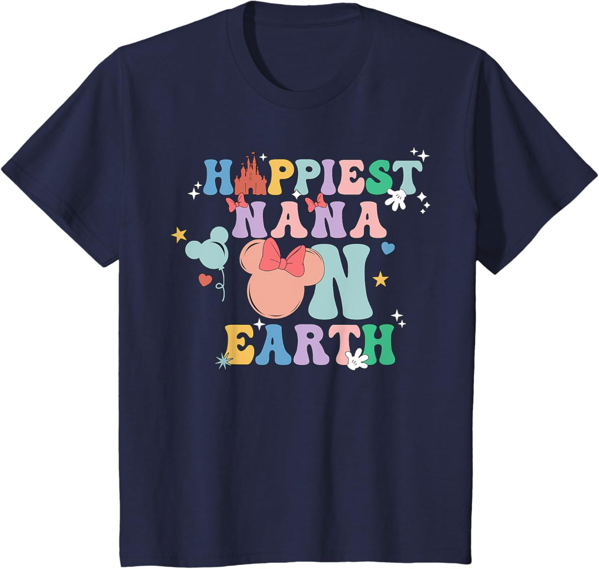 Happiest Nana On Earth Groovy Mom Mother&#39;s Day Mother Shirt