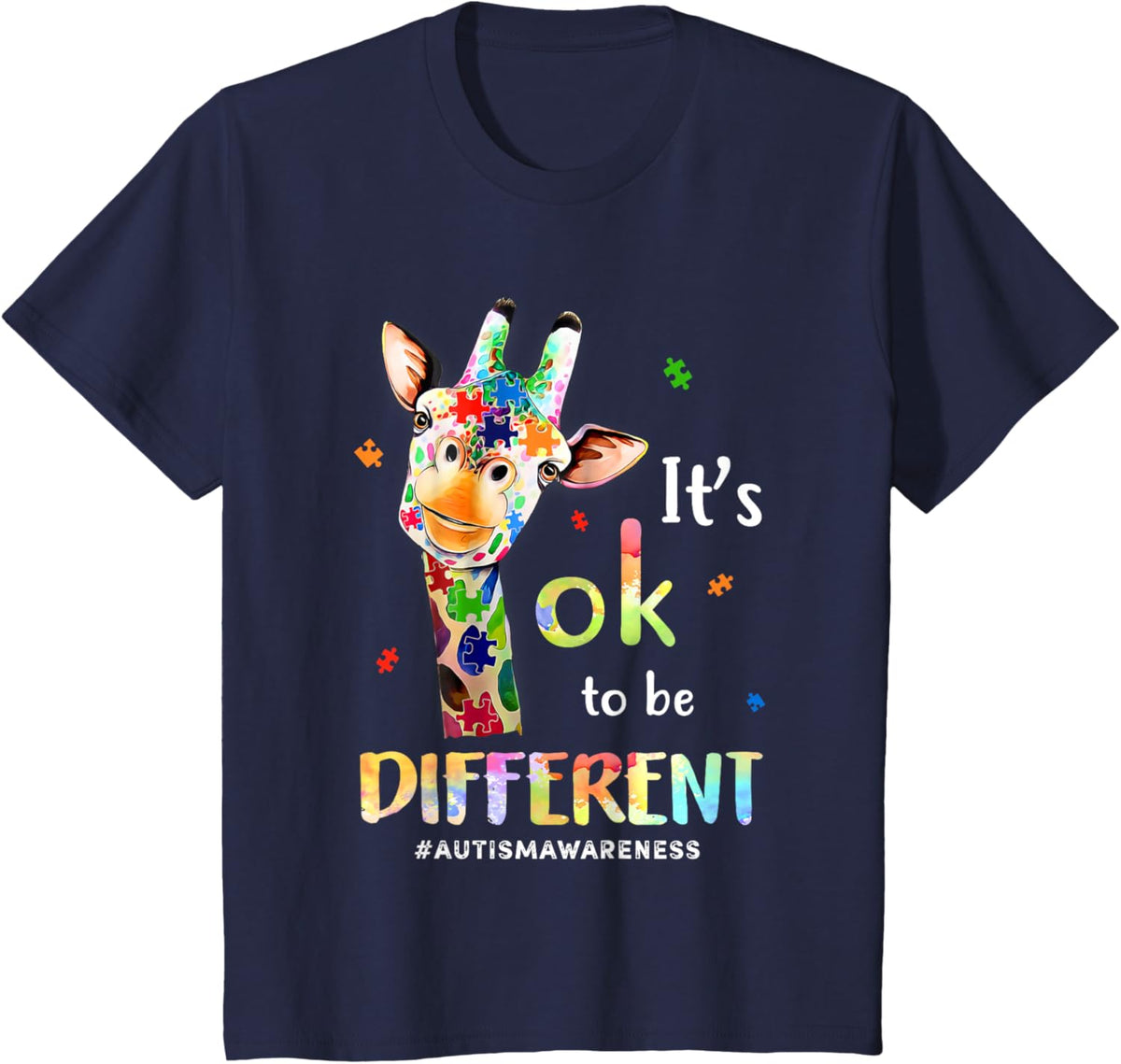 Its Ok To Be Different Autism Awareness Giraffe