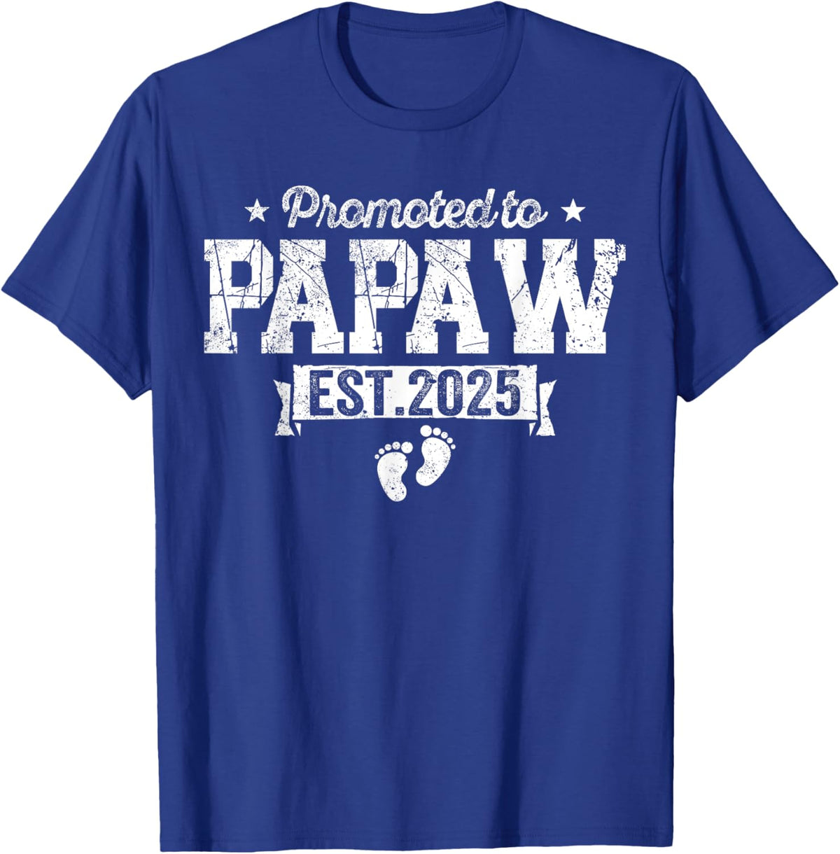 Retro Promoted To Papaw 2025 New Papaw First Father&#39;s Day T-Shirt, Small, Black