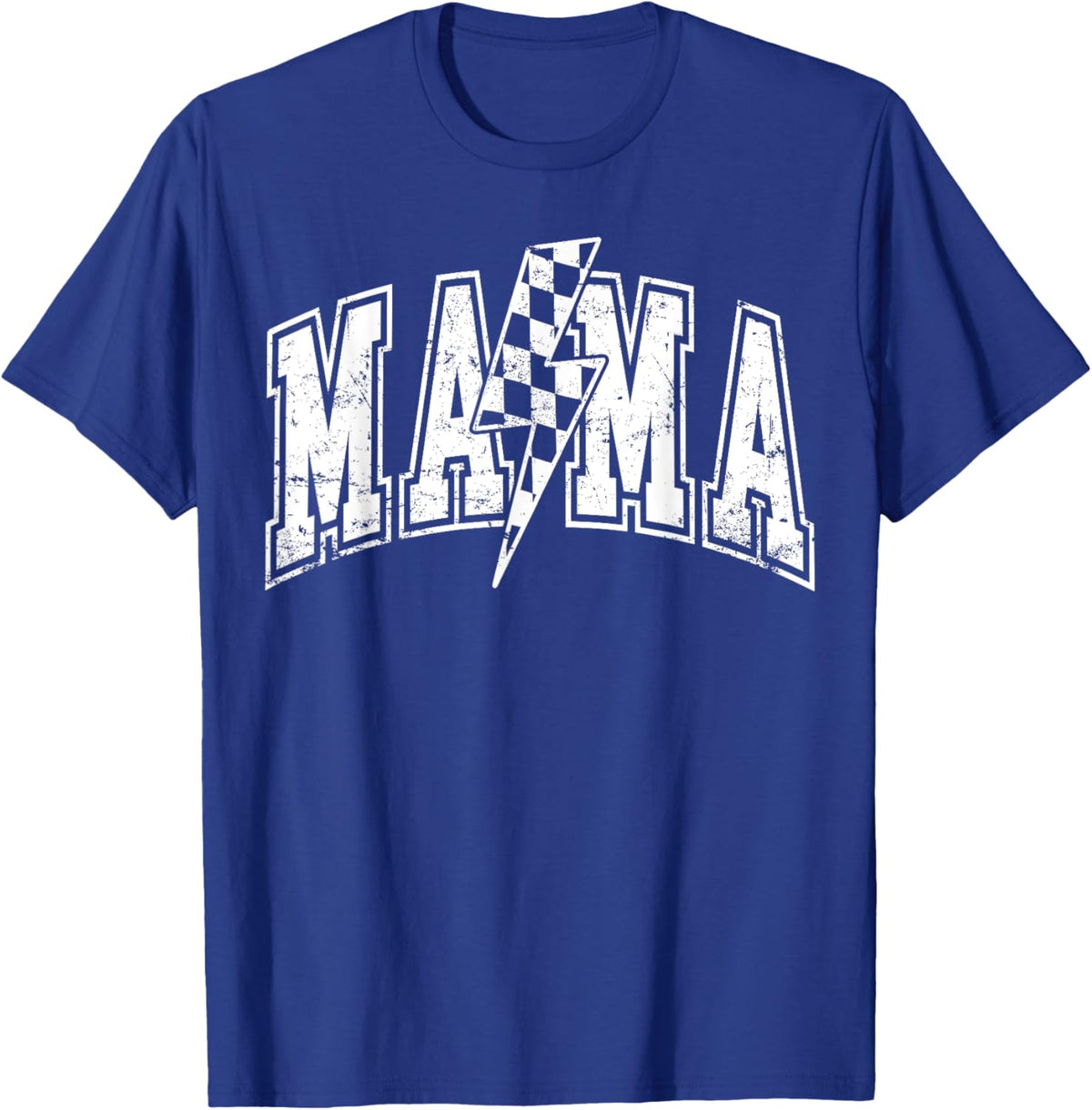 Mama Lightning Bolt Checkered Varsity Mom Women Mother&#39;s Day Mother Shirt
