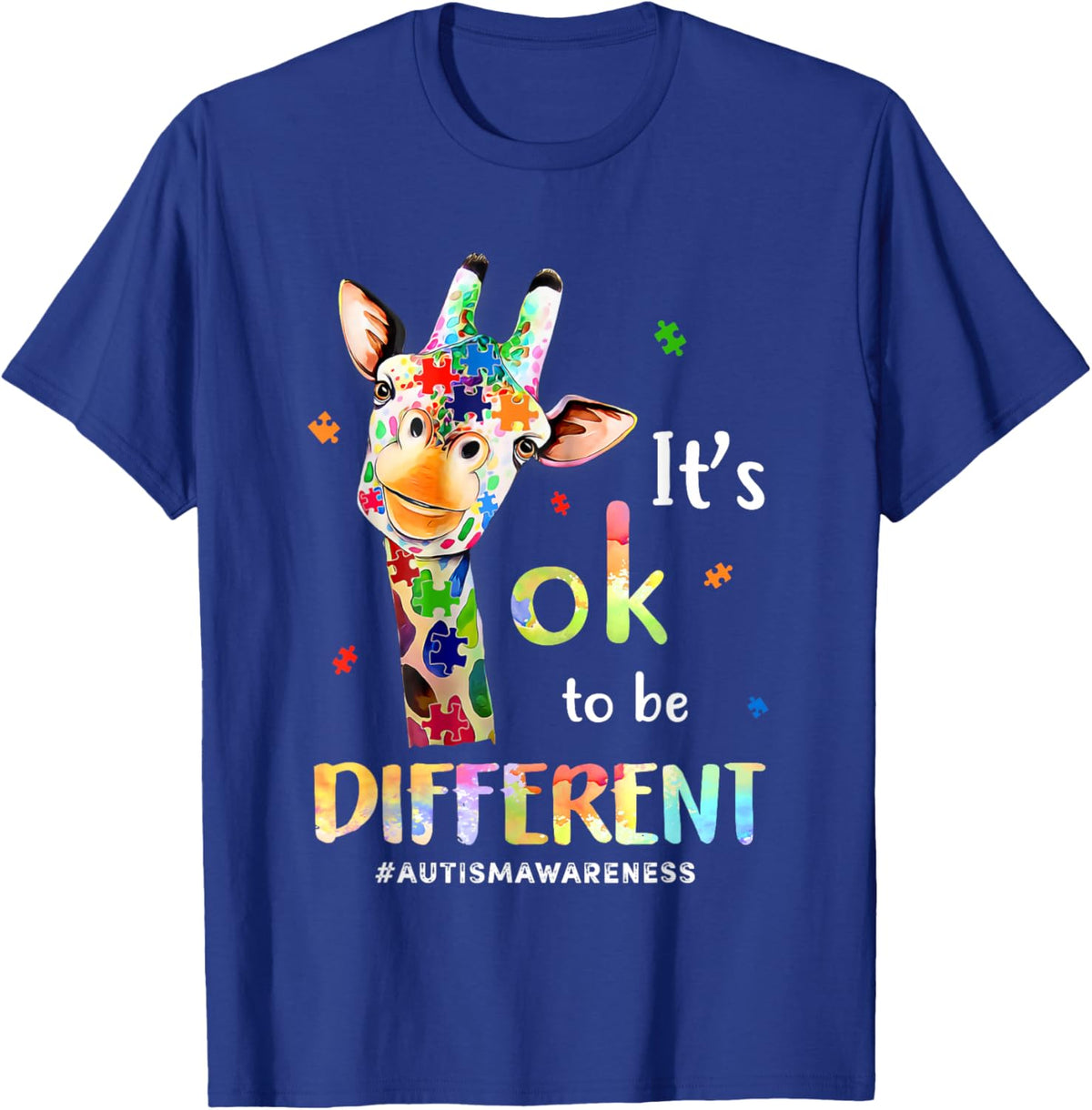 Its Ok To Be Different Autism Awareness Giraffe