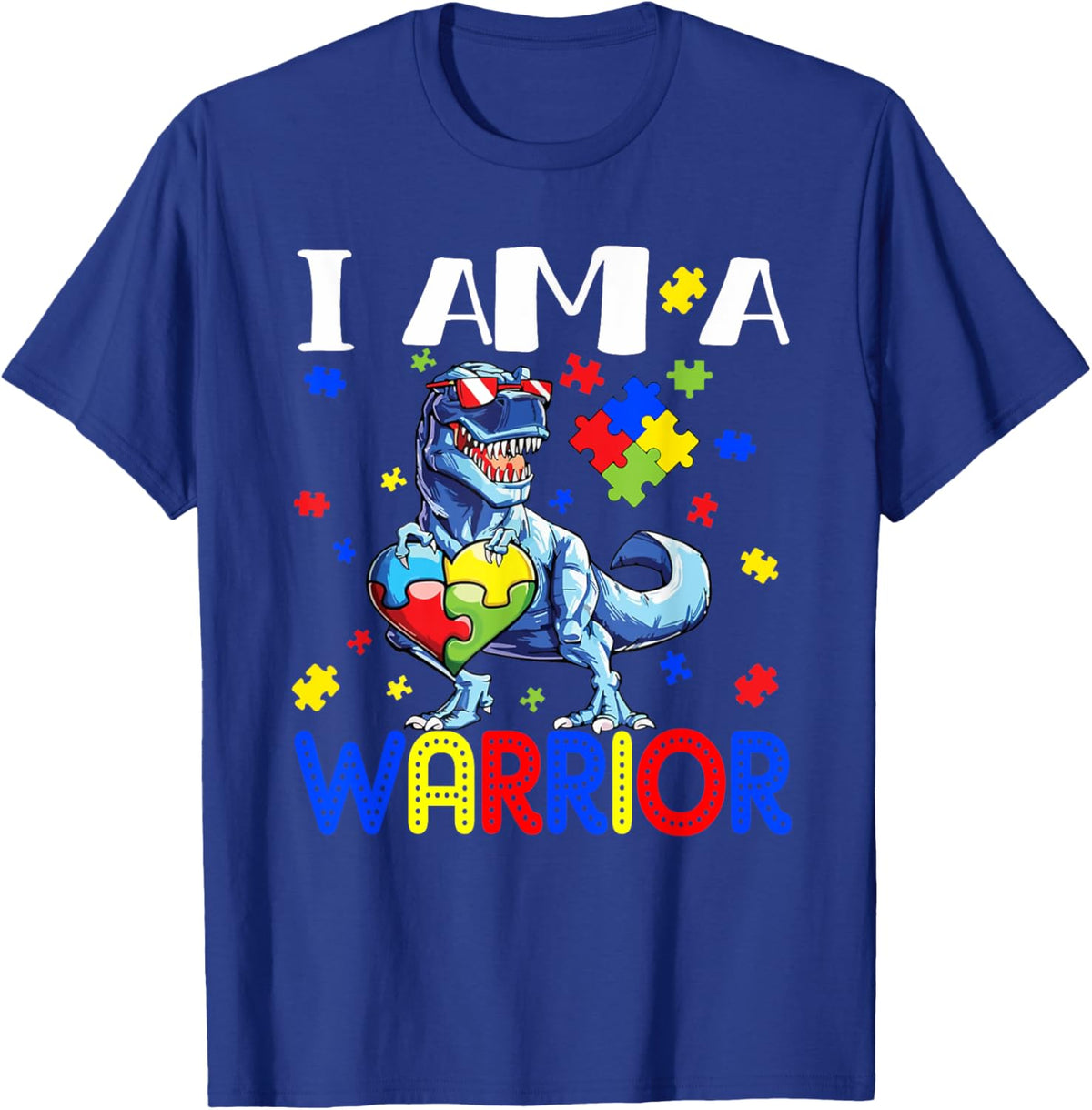 I Am A Warrior Autism Boys Family Dinosaur Autism Awareness