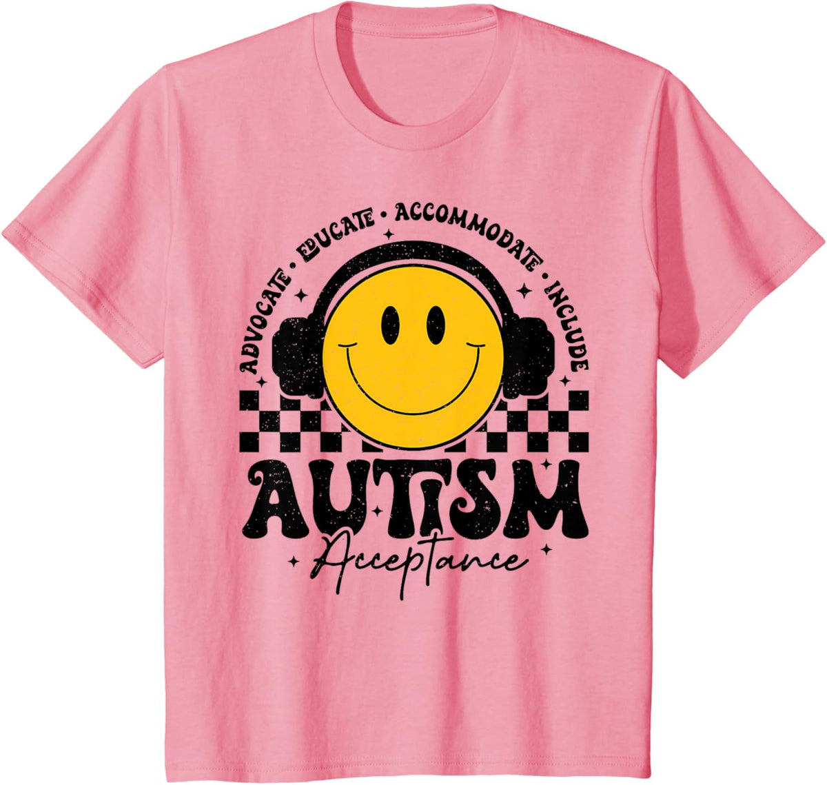 Kids Autism Awareness Acceptance Smile Face Autistic Teacher Kids