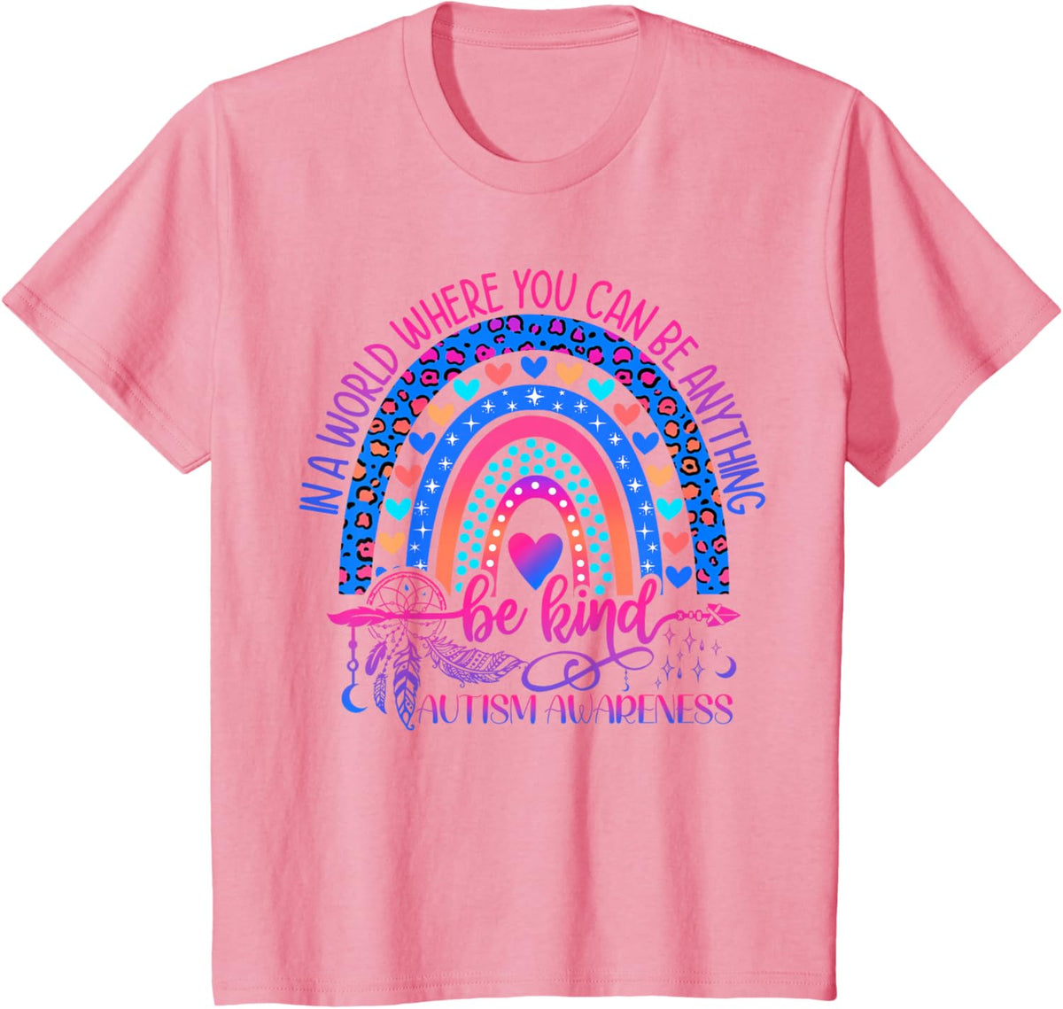 Autism Awareness Be Kind Leopard Rainbow Choose Kindness