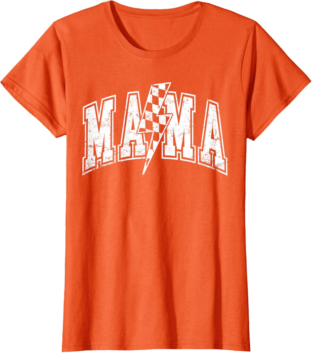Mama Lightning Bolt Checkered Varsity Mom Women Mother&#39;s Day Mother Shirt