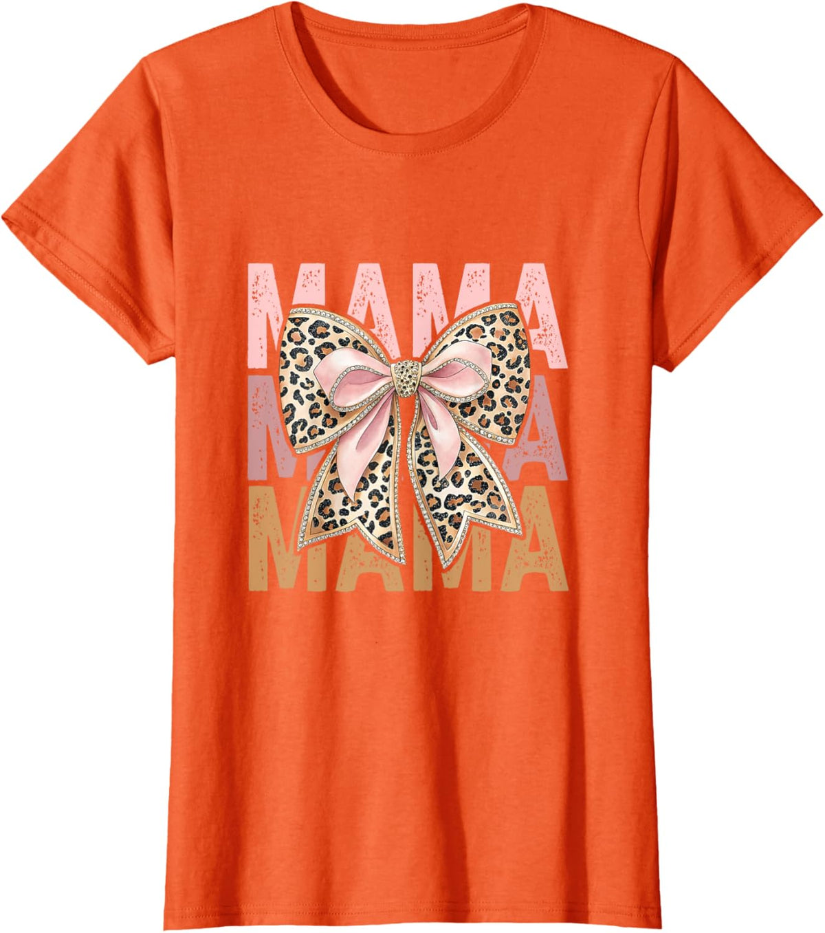 Retro Leopard Mama,Cute Mom Retro Coquette Bow Mother&#39;s Day