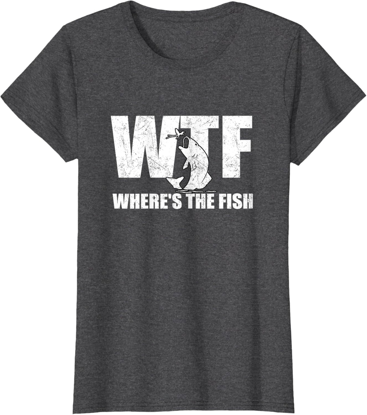 WTF Where&#39;s The Fish Men&#39;s Funny Fishing Gifts Fathers Day