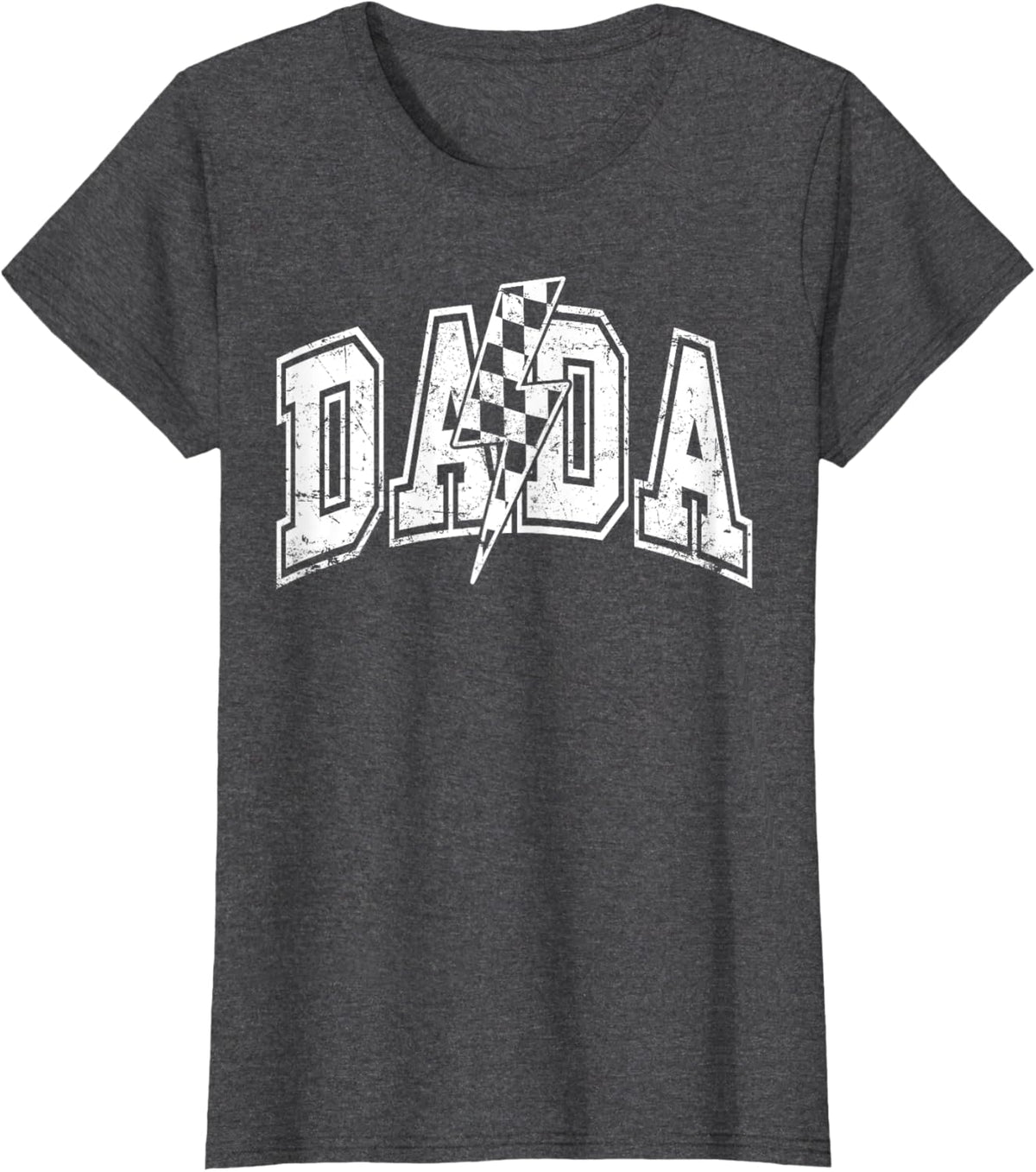 Dada Lightning Bolt Checkered Varsity Dad Men Father&#39;s Day