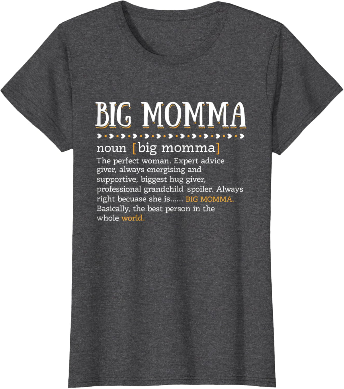 Womens Funny BIG MOMMA Definition Cute Mom Grandma Mother\u2019s Day