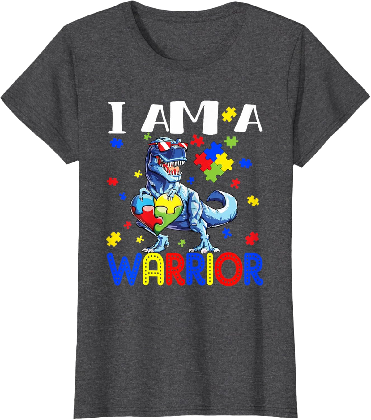 I Am A Warrior Autism Boys Family Dinosaur Autism Awareness