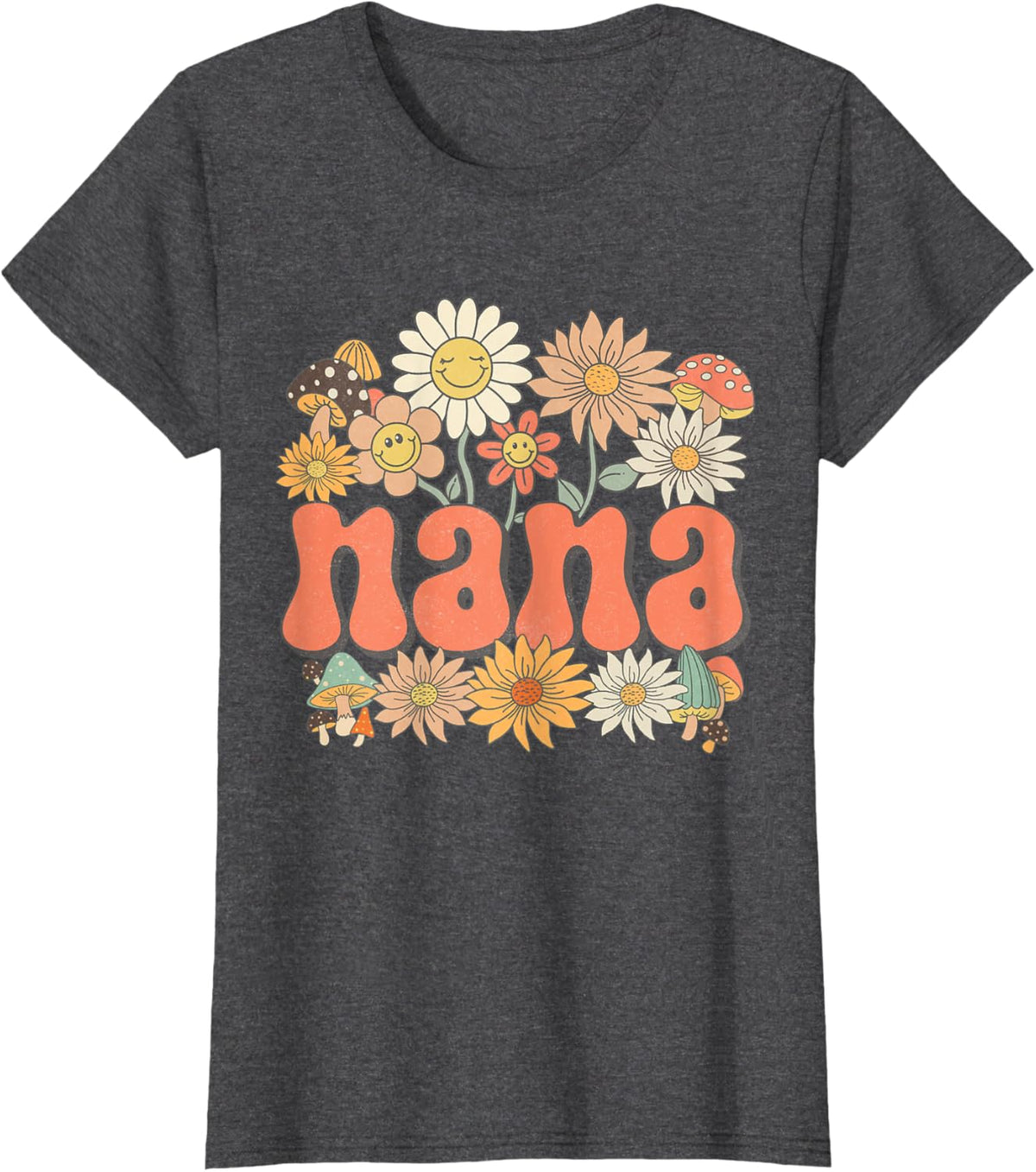 Groovy Nana Floral Hippie Retro Daisy Flower Mother&#39;s Day