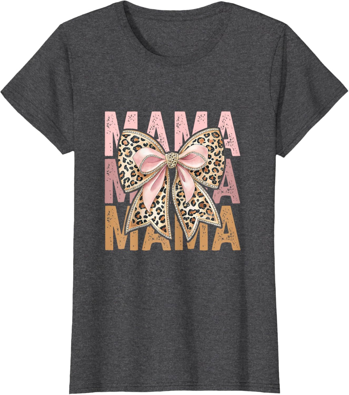 Retro Leopard Mama,Cute Mom Retro Coquette Bow Mother&#39;s Day