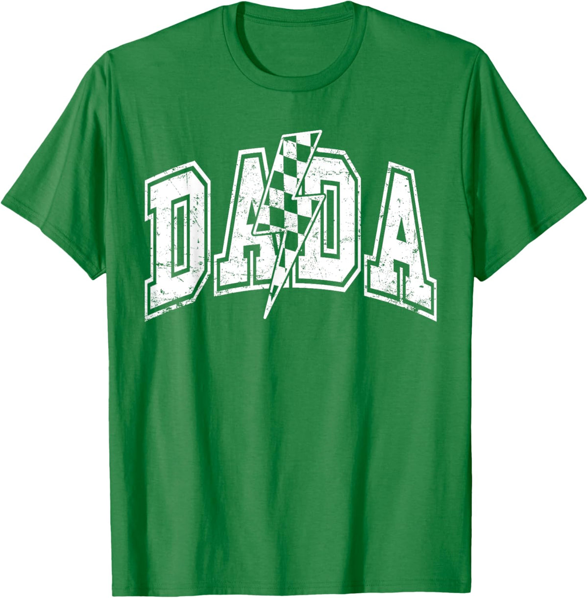 Dada Lightning Bolt Checkered Varsity Dad Men Father&#39;s Day
