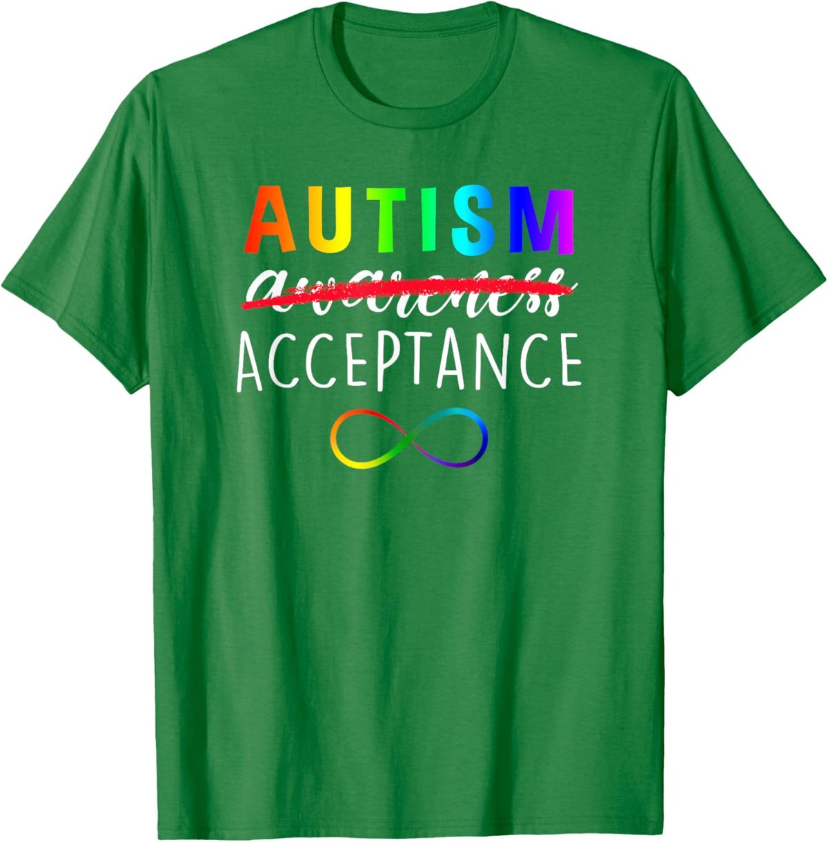 Autism - Red Instead - Acceptance Not Awareness