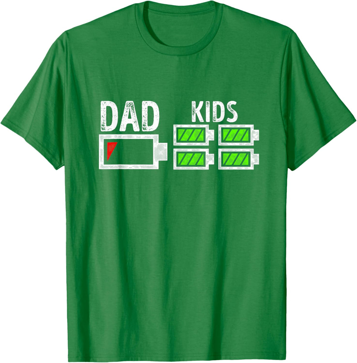 Dad of Four Low Battery Funny Father of 4 Kids Dad