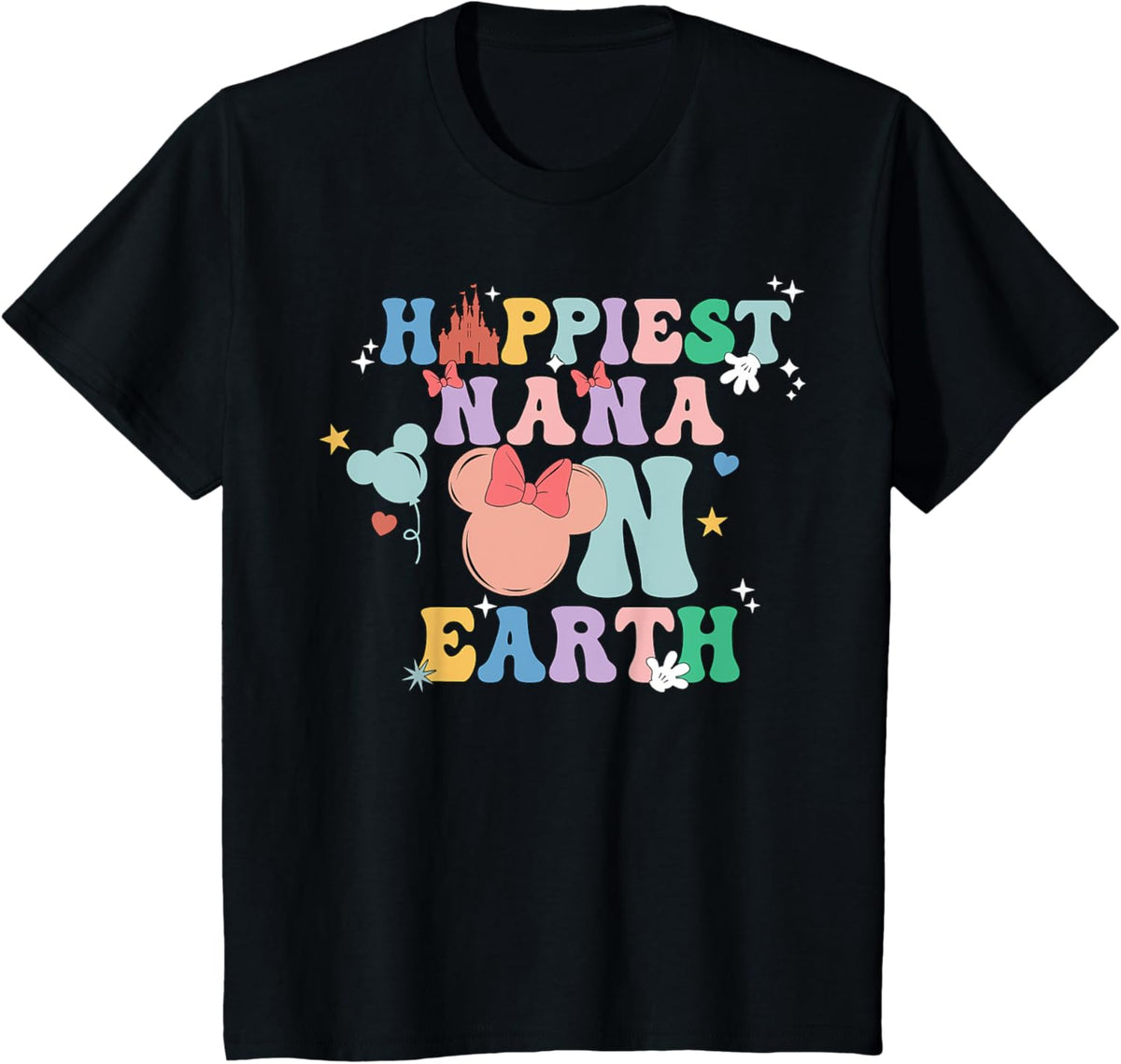Happiest Nana On Earth Groovy Mom Mother&#39;s Day Mother Shirt