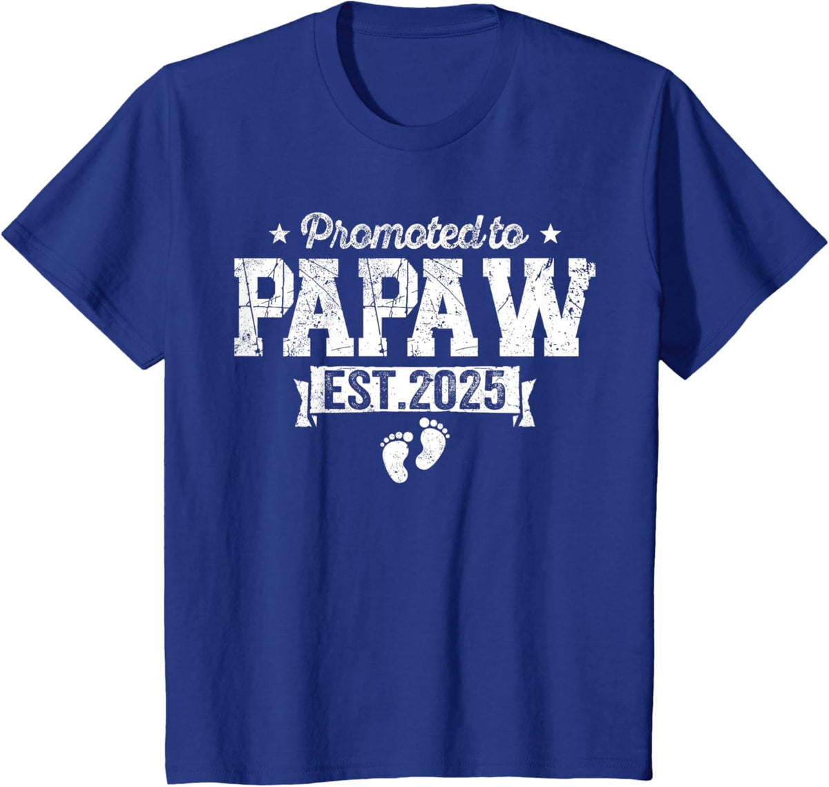 Retro Promoted To Papaw 2025 New Papaw First Father&#39;s Day T-Shirt, Small, Black