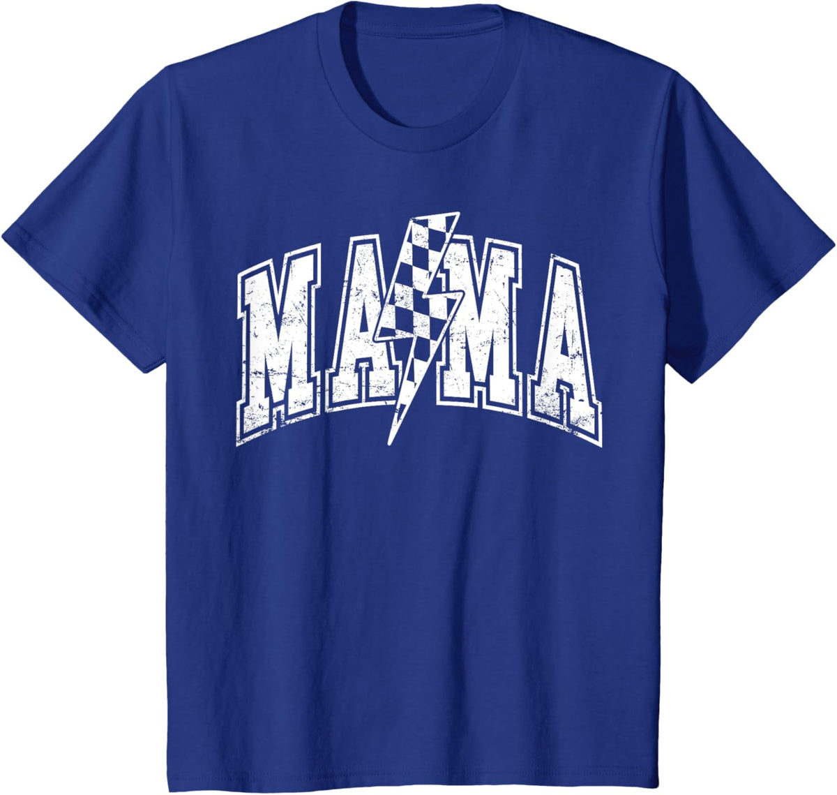 Mama Lightning Bolt Checkered Varsity Mom Women Mother&#39;s Day Mother Shirt