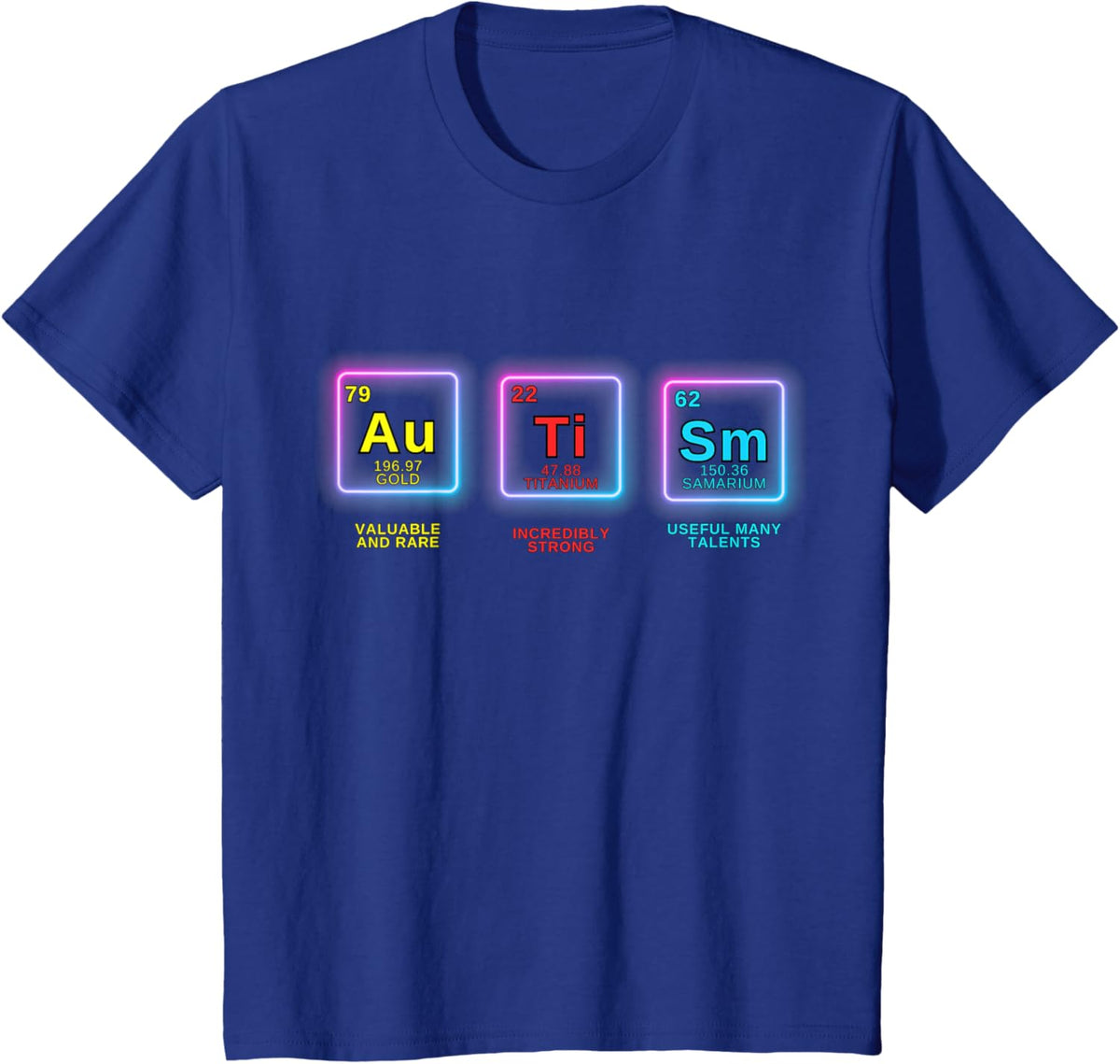 Autism Awareness Kids Women Men Elements Periodic Table ASD