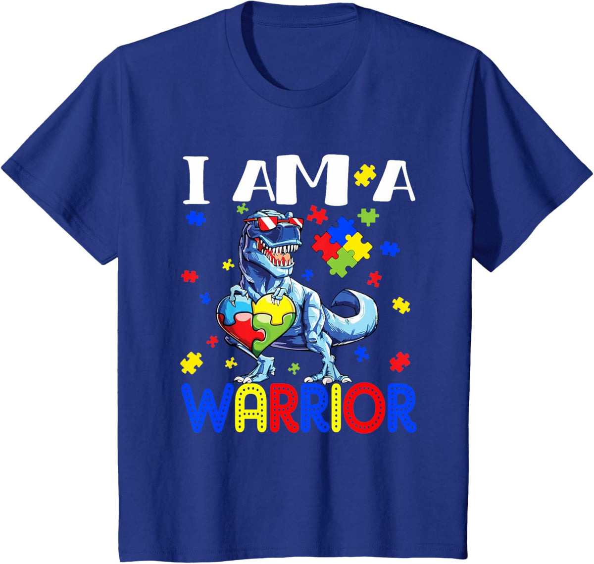 I Am A Warrior Autism Boys Family Dinosaur Autism Awareness