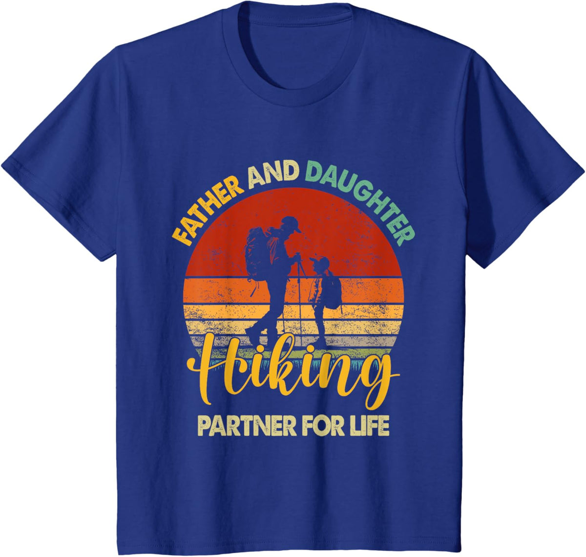 Retro Father Daughter Hiking Partner For Life Fathers Day